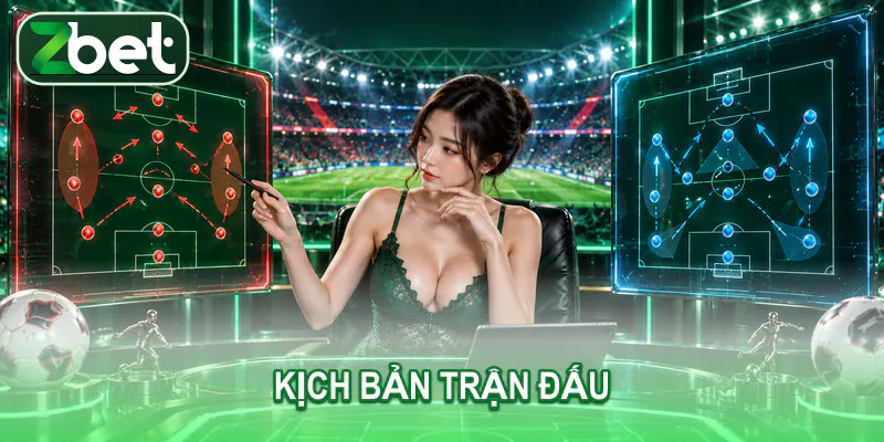 Bình luận viên trưởng thành quan sát hai kịch bản trận đấu trên màn hình