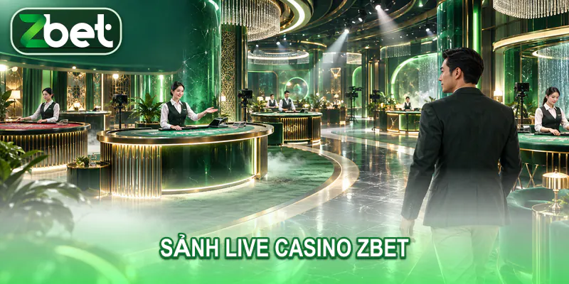 Người chơi trưởng thành bước vào đại sảnh nhiều bàn live casino